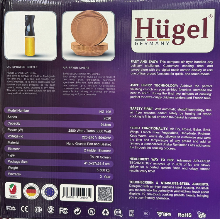 سرخ کن هوگل مدل HG-106سری ۲۰۲۶