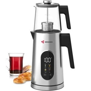 چای ساز مباشی مدل ME-TM303 ظرفیت کتری ۱.۷ لیتر با کتری استیل ضد زنگ