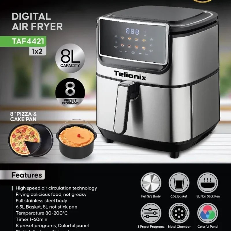 سرخ کن بدون روغن تلیونیکس مدل TAF-4421 ظرفیت 8 لیتری